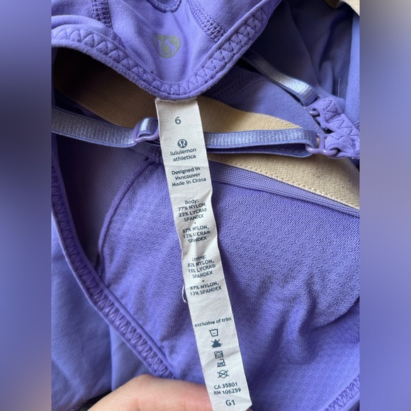 Lilac lululemon tank top built in bra - Picture 5 of 5